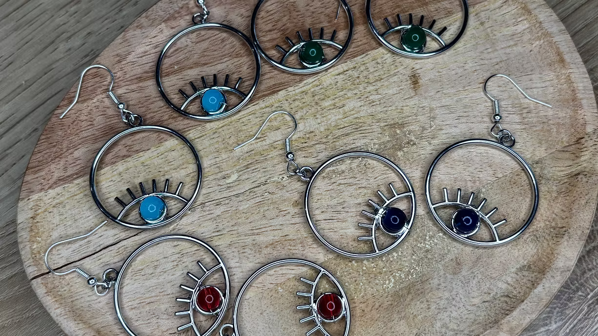 Boucles d’oreilles énergétiques « oeil d'ancrage «