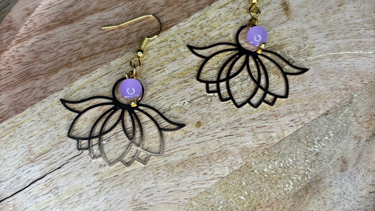 Boucles d’oreilles énergétiques « fleur de lotus eveil »